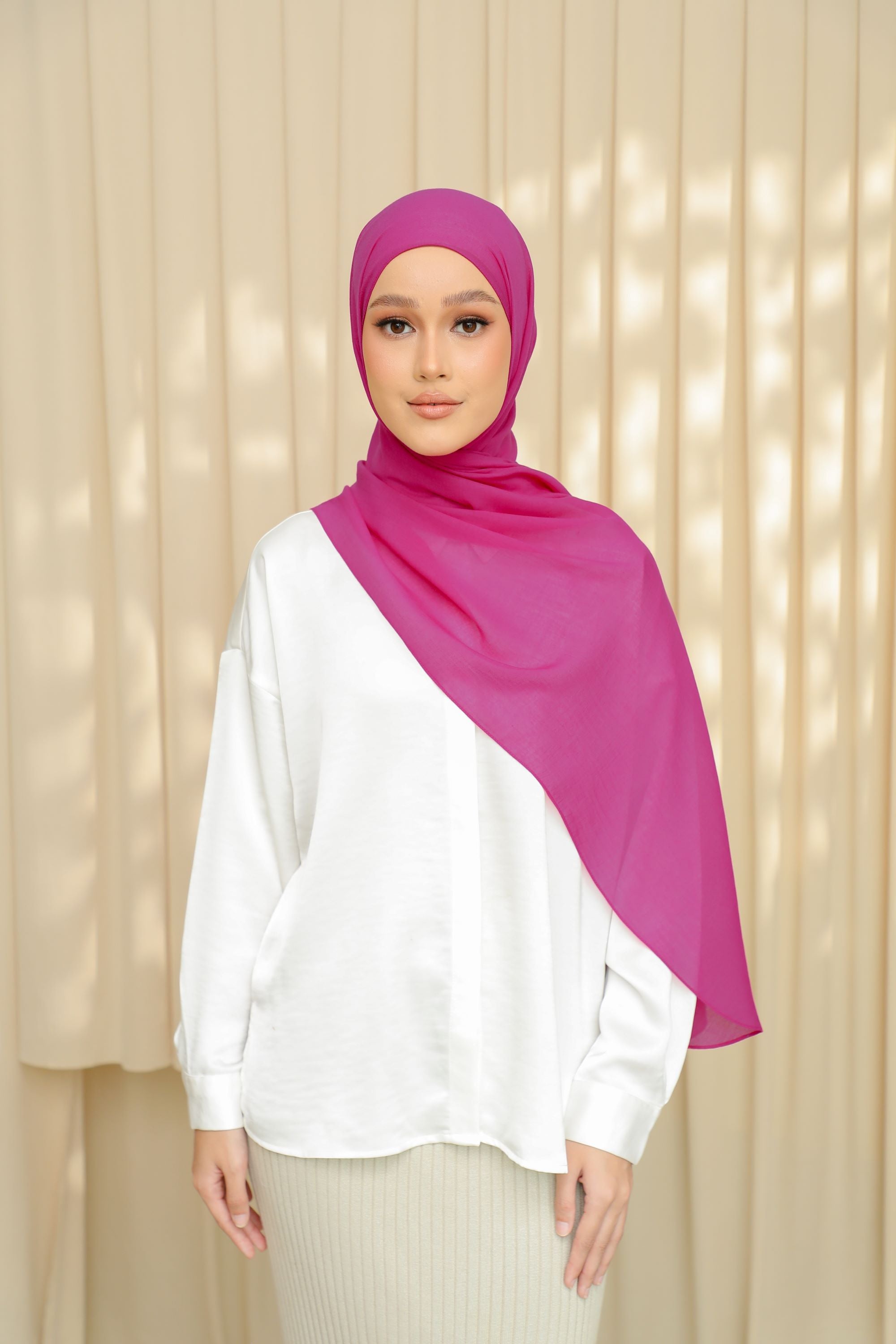 Airylite Cotton Shawl - AZALEA