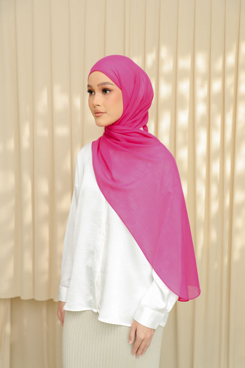 Airylite Cotton Shawl - AZALEA