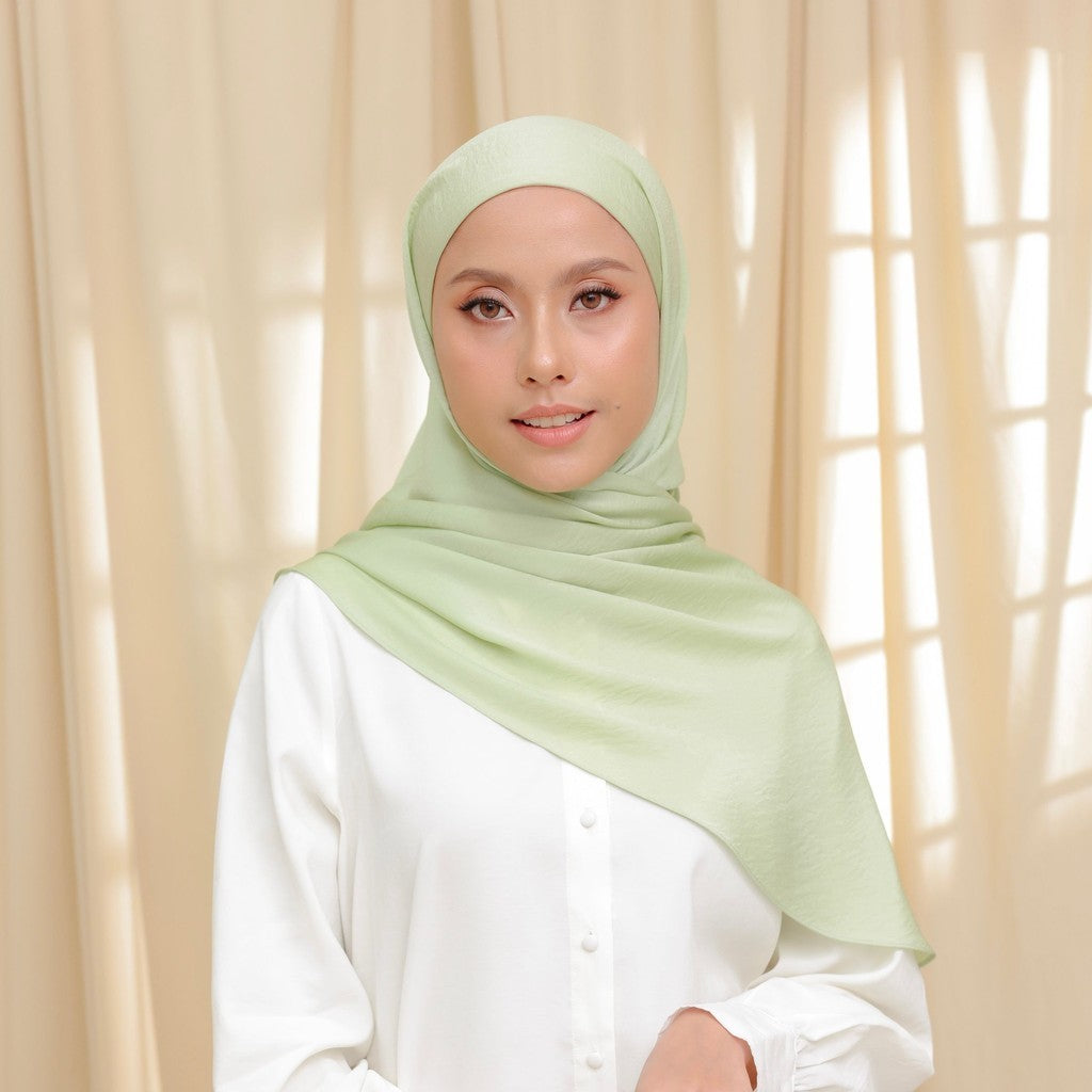 Petal Grace Easy Hijab - MISTY MOSS
