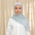 Petal Grace Easy Hijab - QUICKSILVER