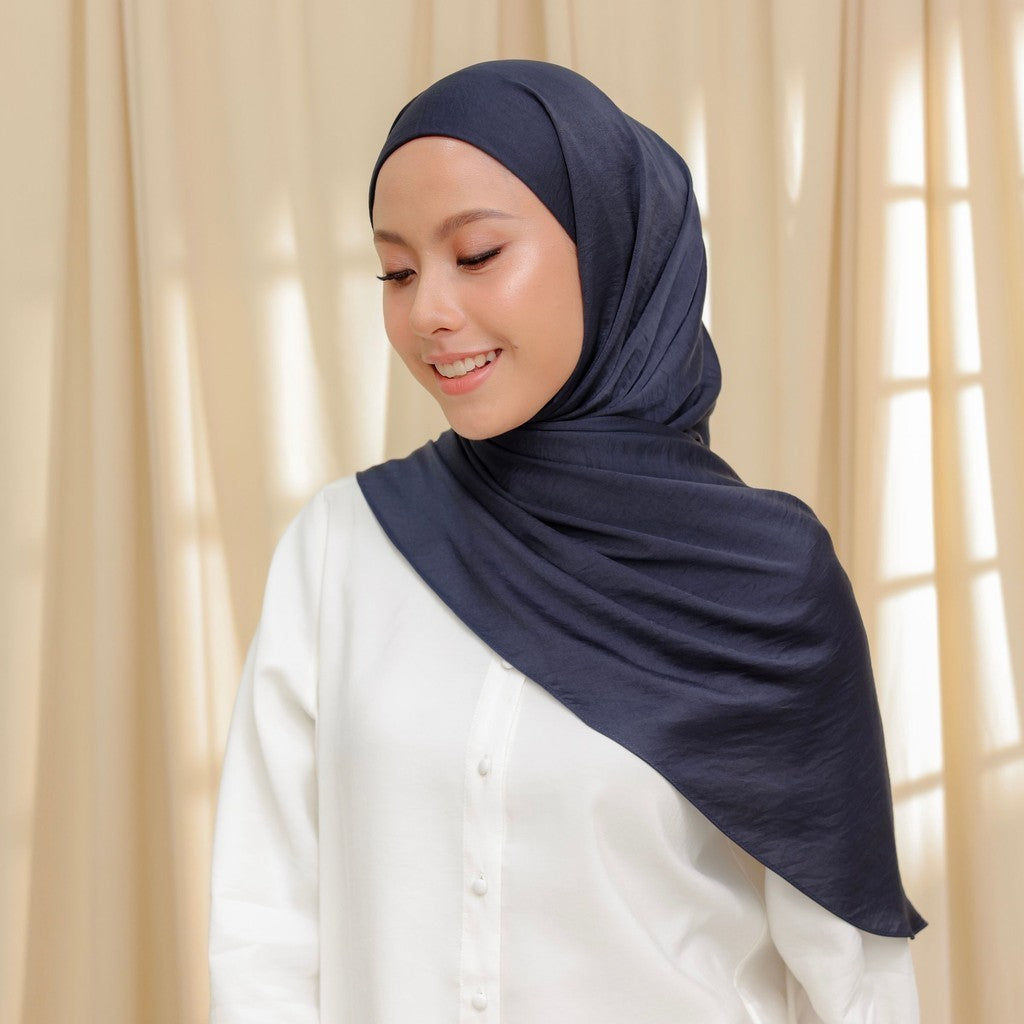 Petal Grace Easy Hijab - SPACE CADET