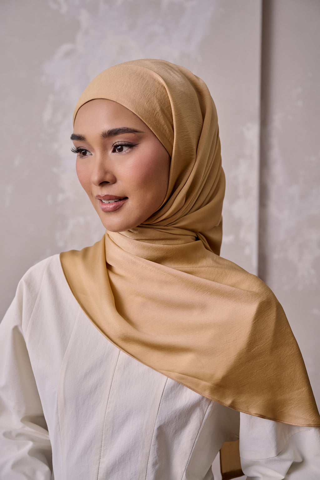 Petal Grace Easy Hijab - GOLD COAST