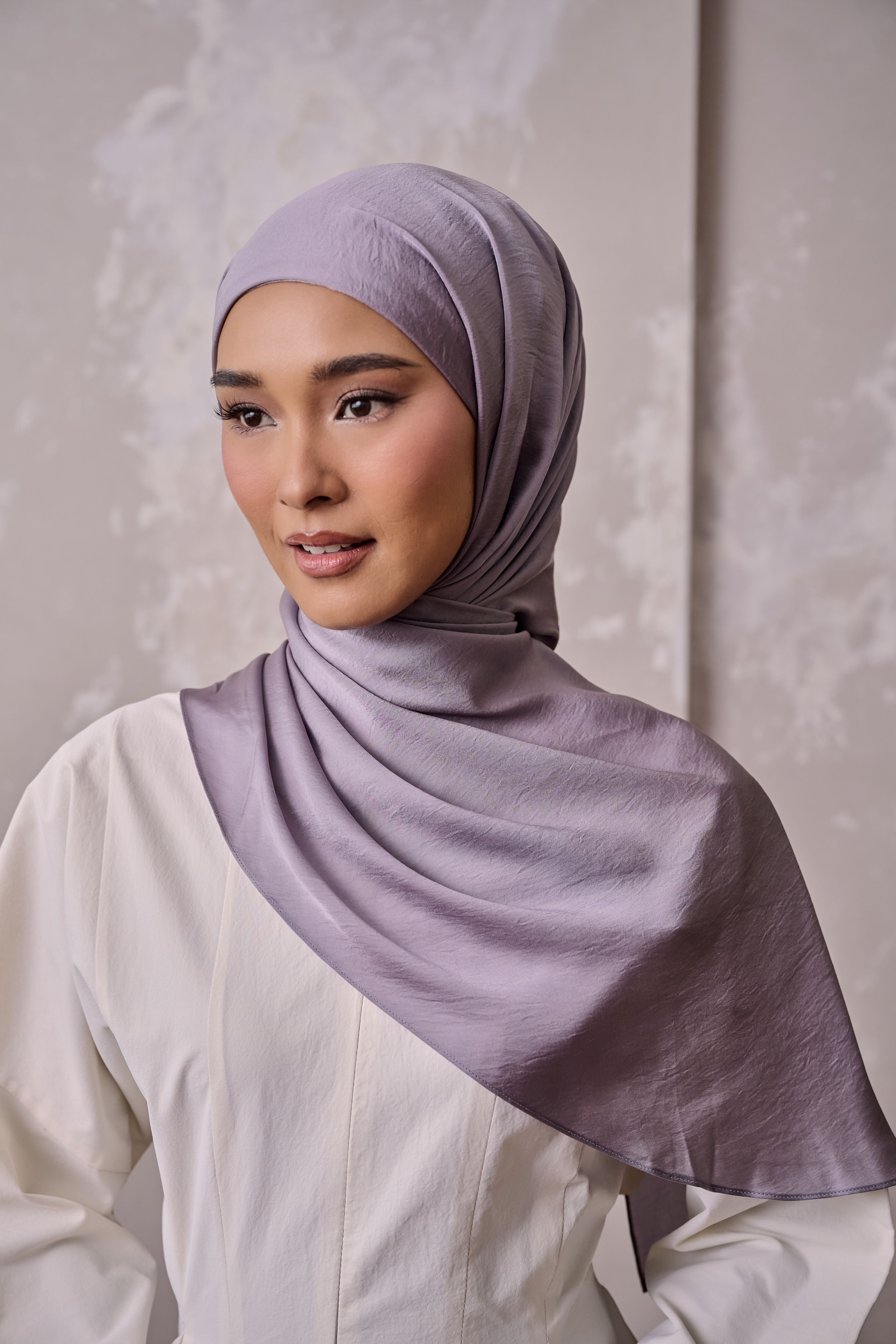 Petal Grace Easy Hijab - GRAPHITE