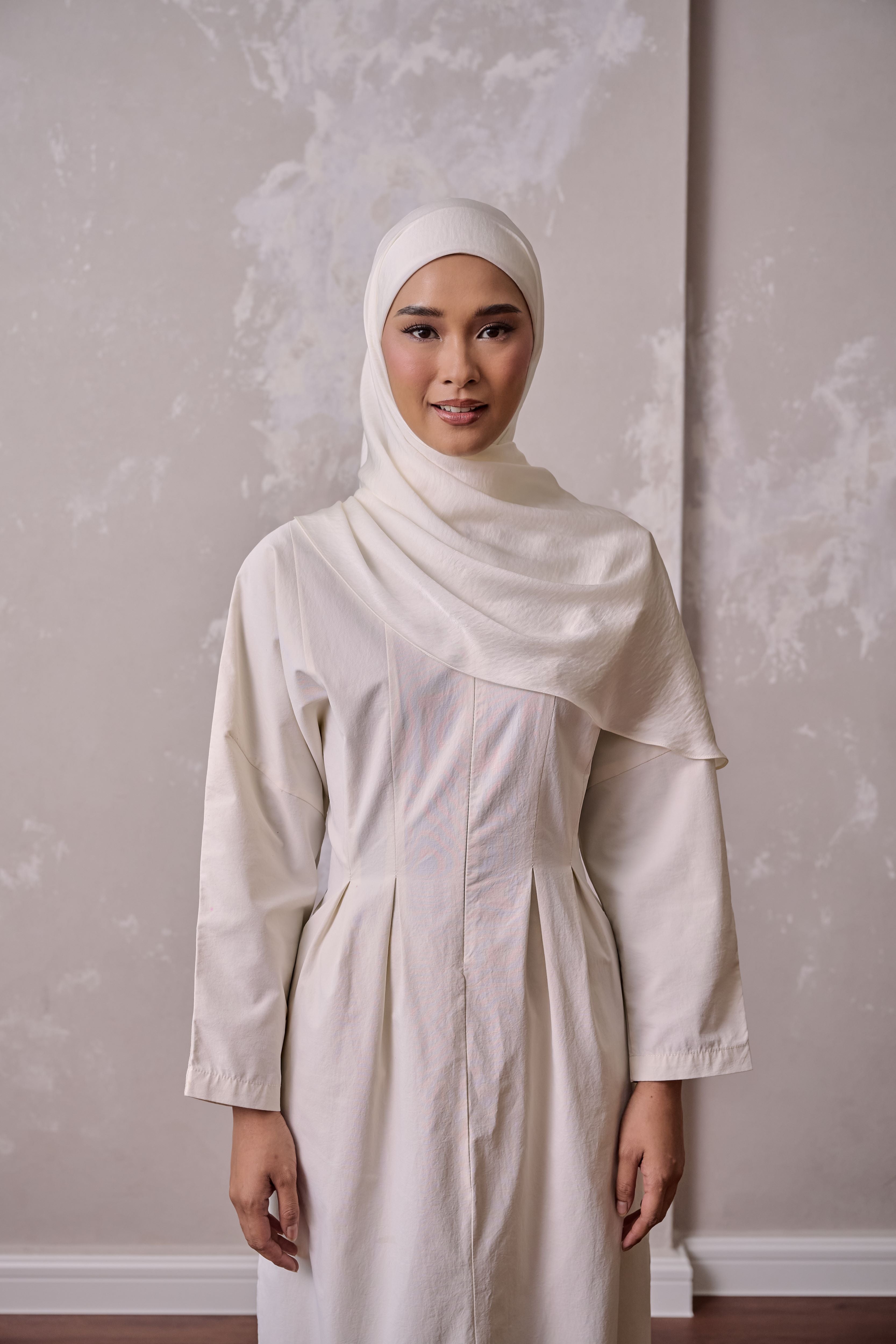 Petal Grace Easy Hijab - SIMPLY WHITE