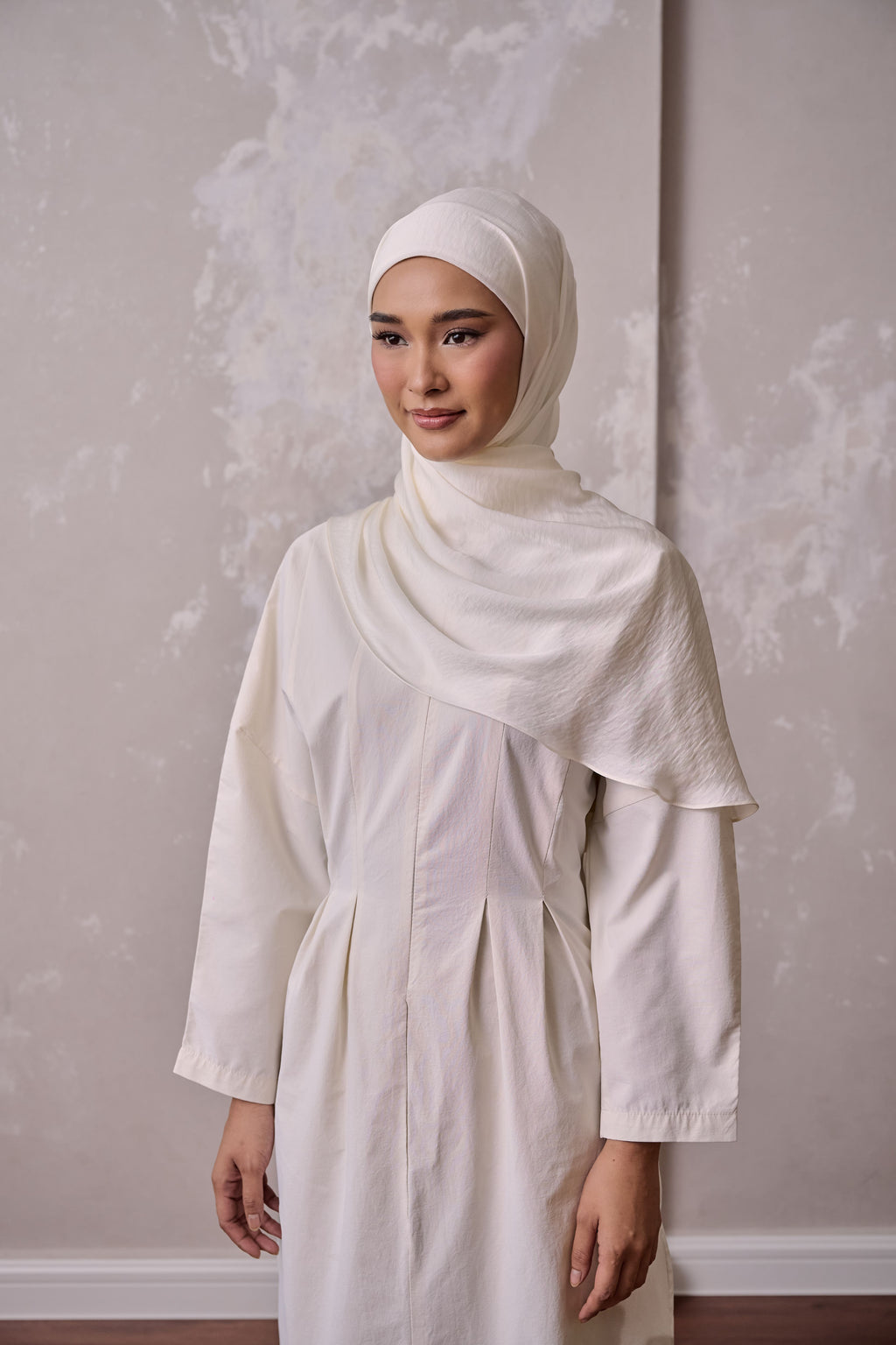 Petal Grace Easy Hijab - SIMPLY WHITE